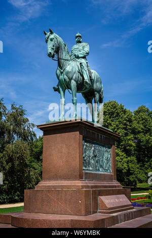 Statue von Kaiser Wilhelm I. zu Pferde in Kiel, Deutschland Am 25. Juli 2019 Stockfoto