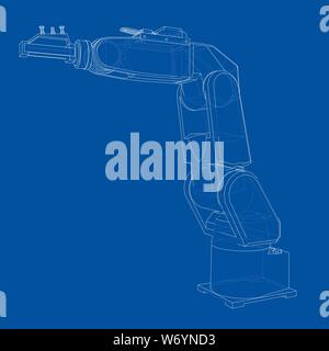 Industrial robot Manipulator. Vektor Stock Vektor