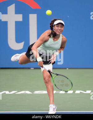 August 3, 2019: Jessica Pegula (USA) besiegte Anna Kalinskaya (RUS) 6-3, 3-6, 6-1, am CitiOpen gespielt bei Rock Creek Park Tennis Center in Washington, DC. © Leslie Billman/Tennisclix Credit: Cal Sport Media/Alamy leben Nachrichten Stockfoto