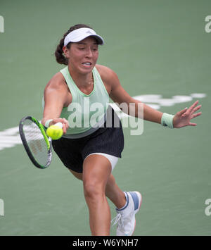 August 3, 2019: Jessica Pegula (USA) besiegte Anna Kalinskaya (RUS) 6-3, 3-6, 6-1, am CitiOpen gespielt bei Rock Creek Park Tennis Center in Washington, DC. © Leslie Billman/Tennisclix Credit: Cal Sport Media/Alamy leben Nachrichten Stockfoto