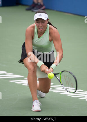 August 3, 2019: Jessica Pegula (USA) besiegte Anna Kalinskaya (RUS) 6-3, 3-6, 6-1, am CitiOpen gespielt bei Rock Creek Park Tennis Center in Washington, DC. © Leslie Billman/Tennisclix Credit: Cal Sport Media/Alamy leben Nachrichten Stockfoto