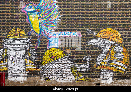 Street Art in London. Stockfoto