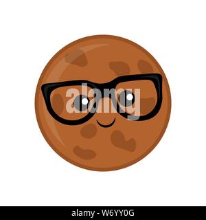 Vector Illustration von Cookies auf weißem Hintergrund. cute cookie Charakter. Stock Vektor