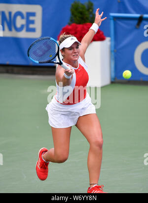 August 3, 2019: Caty McNally (USA) verliert an Camila Giorgi (ITA) 7-6, 6-2, am CitiOpen gespielt bei Rock Creek Park Tennis Center in Washington, DC. © Leslie Billman/Tennisclix/CSM Stockfoto