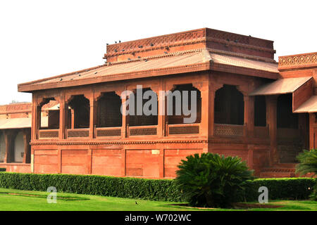 Diwan-i-Aam (in der Halle der öffentlichen Audienzen), Fatehpur Sikri, Indien, Asien, UNESCO Weltkulturerbe Stockfoto