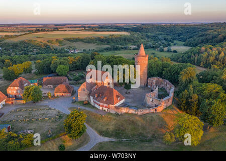 Luftaufnahme der Burg Stargard in Mecklenburg Stockfoto