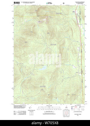 USGS TOPO Karte New-Hampshire NH Chatham 20120615 TM Wiederherstellung Stockfoto