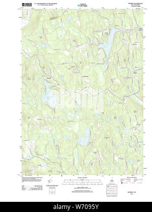 USGS TOPO Karte New-Hampshire NH Deering 20120508 TM Wiederherstellung Stockfoto