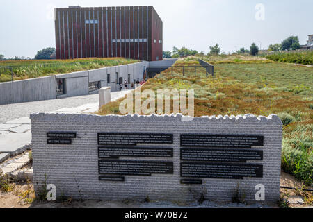 Canakkale/Türkei - vom 14. Juli 2019: Troy Museum Außenansicht. Archäologische Stätte von Troja ist ein UNESCO Weltkulturerbe Stockfoto