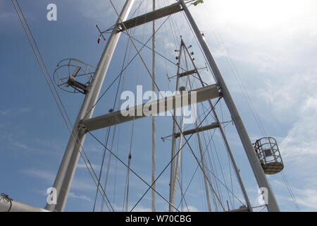 Rainbow Warrior III von Greenpeace Flaggschiff entschieden, La Rochelle als eine der beiden Skalen auf der atlantischen Küste: An: Planet von globalen Warnung speichern Stockfoto