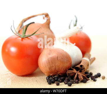 Einige pikante Sachen für guten Geschmack des Kochens Stockfoto