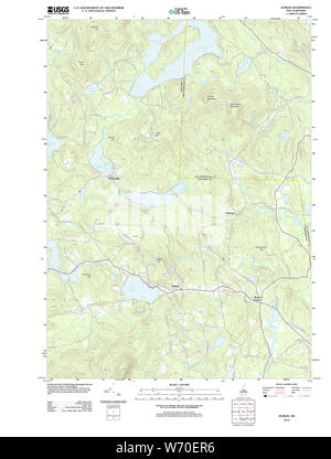 USGS TOPO Karte New-Hampshire NH Dublin 20120430 TM Wiederherstellung Stockfoto