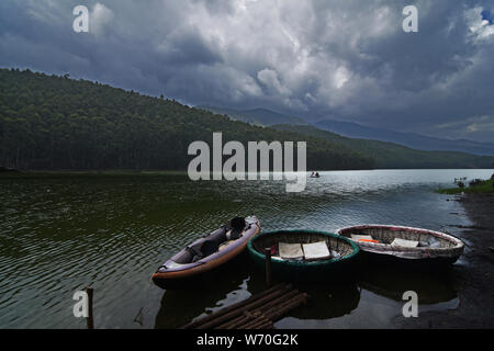 Matupetty Dam und See, Munnar, Kerala, Indien Stockfoto