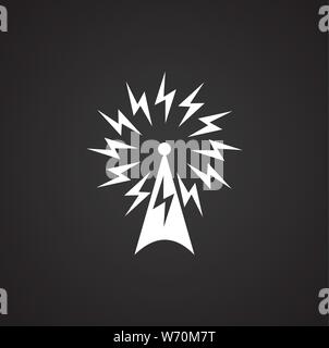 Antennen in Verbindung stehende Symbol auf Hintergrund für Grafik- und Webdesign. Einfache Abbildung. Internet Konzept Symbol für Website Taste oder mobile App. Stock Vektor