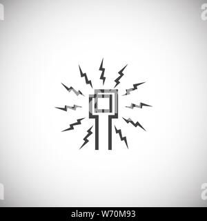 Antennen in Verbindung stehende Symbol auf Hintergrund für Grafik- und Webdesign. Einfache Abbildung. Internet Konzept Symbol für Website Taste oder mobile App. Stock Vektor