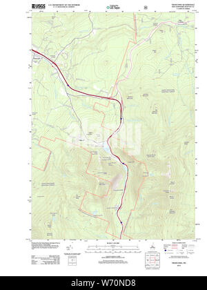 USGS TOPO Karte New-Hampshire NH Franken 20120508 TM Wiederherstellung Stockfoto