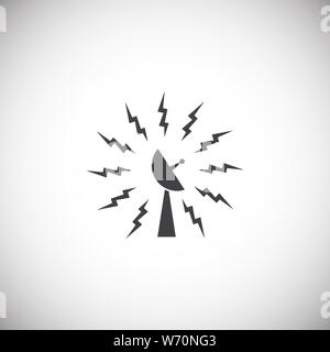 Antennen in Verbindung stehende Symbol auf Hintergrund für Grafik- und Webdesign. Einfache Abbildung. Internet Konzept Symbol für Website Taste oder mobile App. Stock Vektor