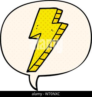 Cartoon Blitz mit Sprechblasen im Comic Stil Stock Vektor