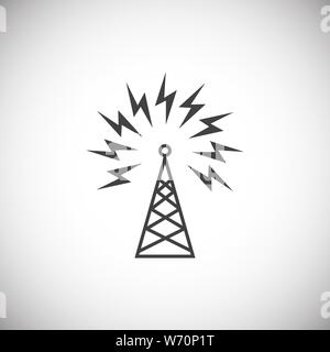 Antennen in Verbindung stehende Symbol auf Hintergrund für Grafik- und Webdesign. Einfache Abbildung. Internet Konzept Symbol für Website Taste oder mobile App. Stock Vektor