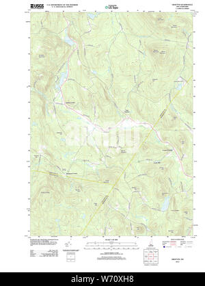 USGS TOPO Karte New-Hampshire NH Grafton 20120608 TM Wiederherstellung Stockfoto