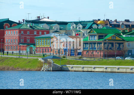 Kasan, Russland - 02.Mai 2016: Landschaft des Tatarischen Siedlung an einem sonnigen Tag Stockfoto