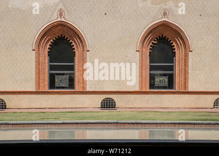 Mailand, Italien - 30. Juni 2019: Blick auf das Schloss der Sforza - Castello Sforzesco Stockfoto