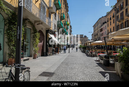 Mailand, Italien - 30. Juni 2019: Blick auf die Straße Corso Como Stockfoto