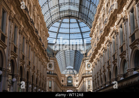 Mailand, Italien - 30. Juni 2019: Blick auf die Galleria Vittorio Emmanuele II. Stockfoto