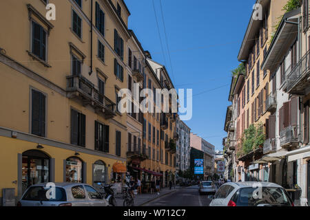 Mailand, Italien - 30. Juni 2019: der Italienischen Straße Stockfoto