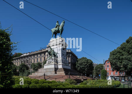 Mailand, Italien - 30. Juni 2019: Ansicht der Skulptur - Garibaldi Stockfoto