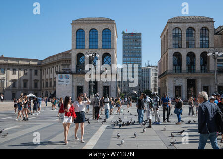 Mailand, Italien - 30. Juni 2019: Ansicht der Touristen in Mailand Stockfoto