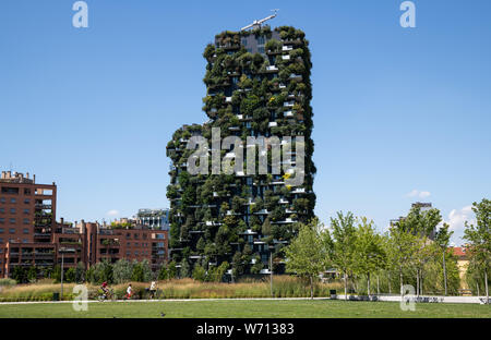 Mailand, Italien - 30. Juni 2019: Blick auf vertikale Wald - Bosco Verticale Stockfoto