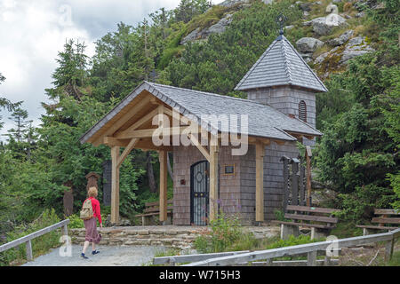 Arber Kapelle, Großer Arber, Bayerischer Wald, Bayern, Deutschland Stockfoto