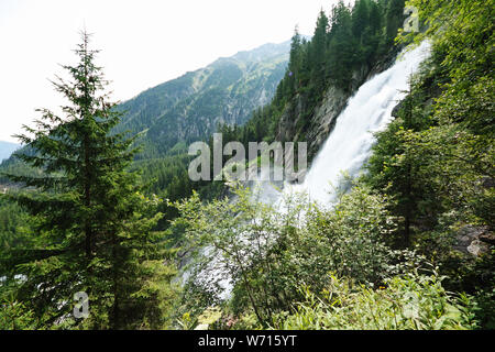 Die Krimmler Wasserfälle im Nationalpark Hohe Tauern, Salzburg, Österreich Stockfoto