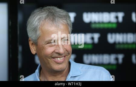 Münster, Deutschland. 03 Aug, 2019. firo: 03.08.2019 Fußball, 2019/2020 DFL Supercup Finale BVB Borussia Dortmund - FC Bayern Muenchen 2:0 Lucien Favre, Porträt | Quelle: dpa Picture alliance/Alamy leben Nachrichten Stockfoto