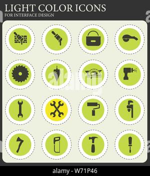 Die Arbeit tools Icons einstellen Stock Vektor