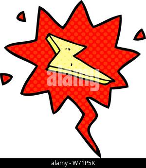 Cartoon Blitz mit Sprechblasen im Comic Stil Stock Vektor