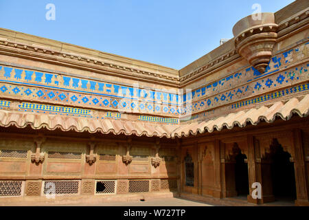 Man Singh Palace, Gwalior Fort, Indien, Asien Stockfoto