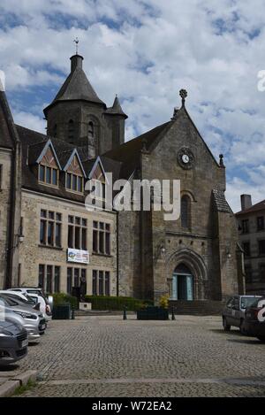 Bourganeuf in der Creuse Departement in der Region Nouvelle-Aquitaine Stockfoto