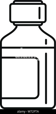 Mint Sirup Flasche Symbol. Umrisse mint Sirup Flasche vektor Symbol für Web Design auf weißem Hintergrund Stock Vektor