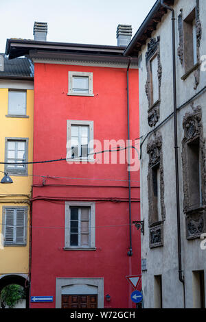 Borgo Val di Taro (oder Borgotaro), Parma, Emilia-Romagna, Italien: alten typischen Gebäude Stockfoto