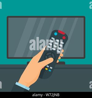 Fernbedienung Konzept Hintergrund. Flache Darstellung der Fernbedienung vektor Konzept Hintergrund für Web Design Stock Vektor