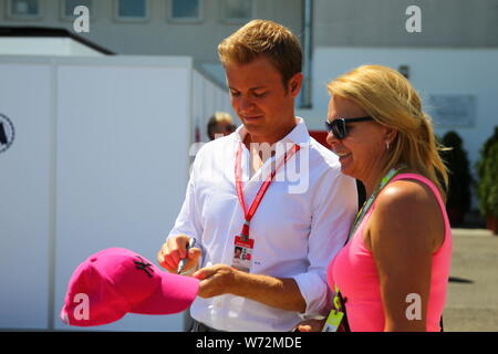 Budapest, Ungarn. 04 Aug, 2019. Nico Rosberg GP von Ungarn, Budapest 2-4 August 2019 Hungaroring Credit: Unabhängige Fotoagentur/Alamy leben Nachrichten Stockfoto