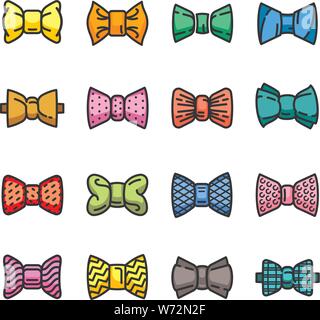 Bowtie Symbole gesetzt. Umrisse set bowtie Vector Icons für Web Design auf weißem Hintergrund Stock Vektor