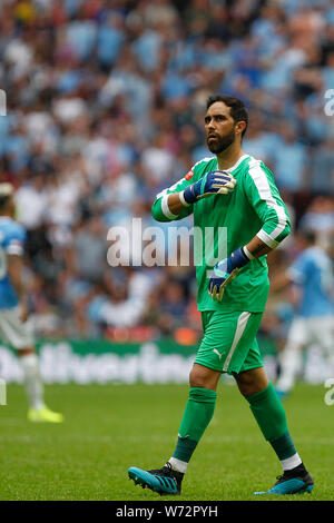 London, Großbritannien. 04 Aug, 2019. Während der 2019 FA Community Shield Match zwischen Liverpool und Manchester City im Wembley Stadion, London, England am 4. August 2019. Foto von Carlton Myrie. Nur die redaktionelle Nutzung, eine Lizenz für die gewerbliche Nutzung erforderlich. Keine Verwendung in Wetten, Spiele oder einer einzelnen Verein/Liga/player Publikationen. Credit: UK Sport Pics Ltd/Alamy leben Nachrichten Stockfoto