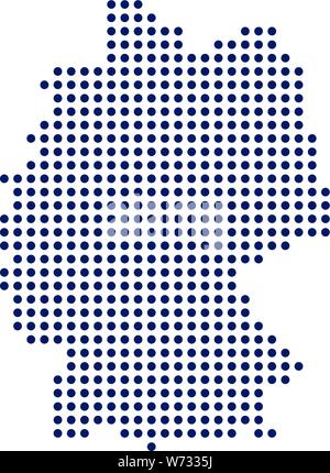 Deutschland Dot Karte. Digitale Konzept. Vektor Design Stock Vektor