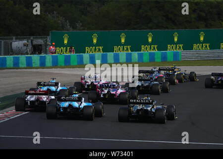 Budapest, Ungarn. 04 Aug, 2019. Start GP von Ungarn, Hungaroring 2019, Budapest, 2-4 August 2019 Credit: Unabhängige Fotoagentur/Alamy leben Nachrichten Stockfoto
