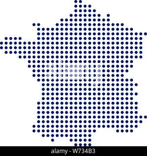 Frankreich Dot Karte. Digitale Konzept. Vektor Design Stock Vektor