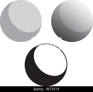 3d Solid Ball Sphären Vector Illustration Stock Vektor