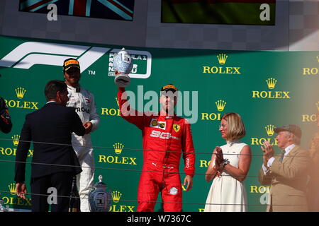 Budapest, Ungarn. 04 Aug, 2019. #05 Sebastian Vettel Scuderia Ferrari. GP von Ungarn, Budapest 2-4 August 2019 Credit: Unabhängige Fotoagentur/Alamy leben Nachrichten Stockfoto